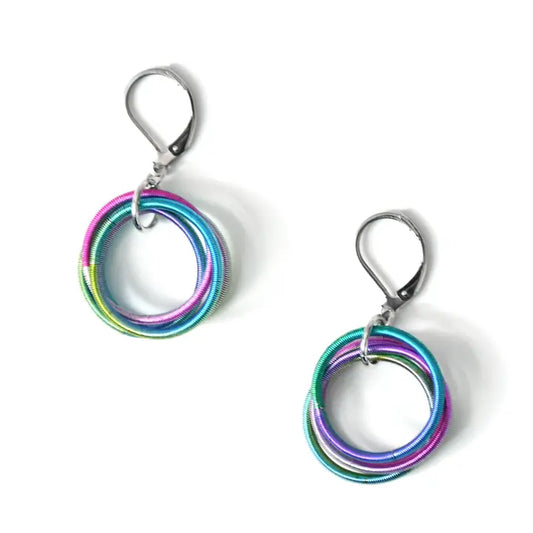 Rainbow Multi Loop Earrings