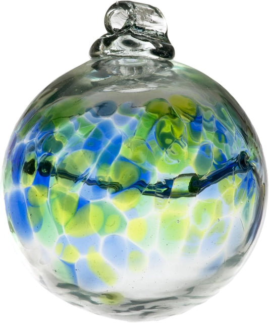 August Glass Birthday Ornament