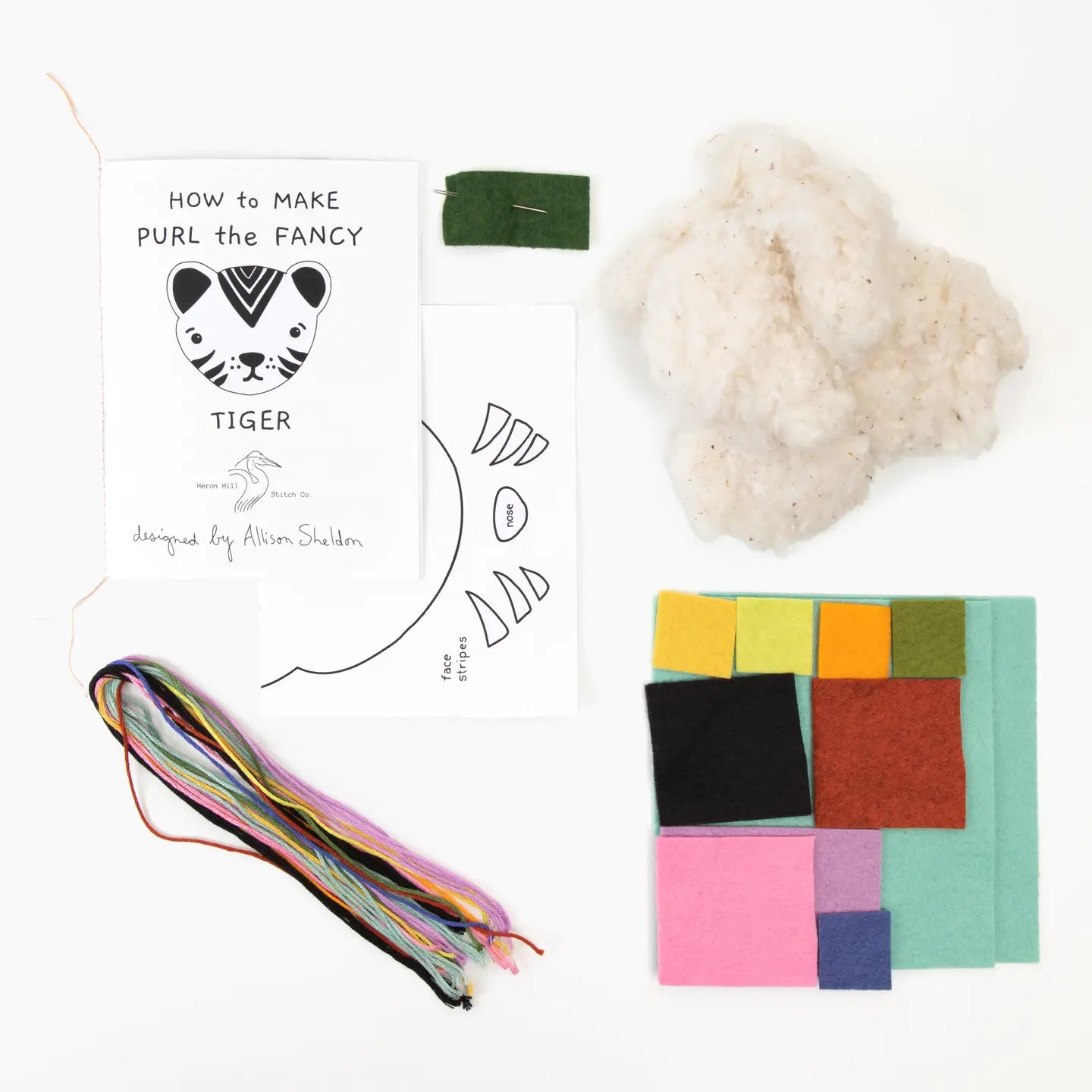 Purl the Fancy Tiger Felt Sewing Kit