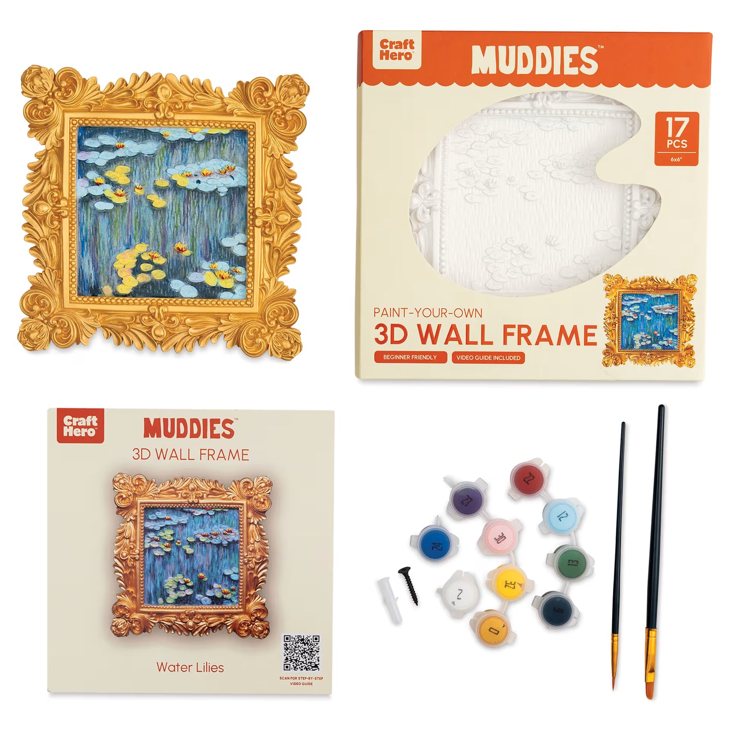 Muddies Paint-Your-Own 3D Monet Water Lilies