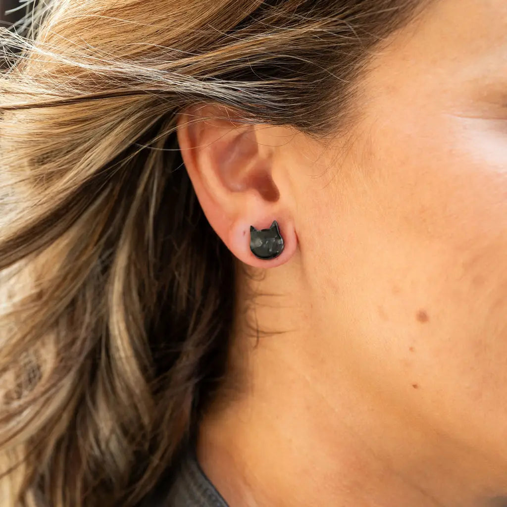Black Cat Studs