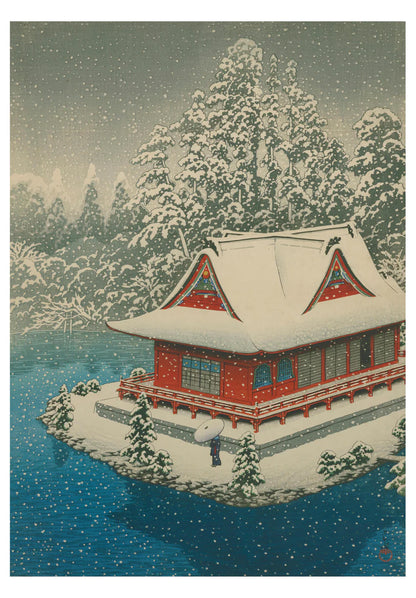 Hasui, Snow at Inokashira Boxed Holiday Cards