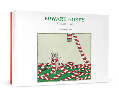 Gorey, Scarf Cat Boxed Holiday Cards