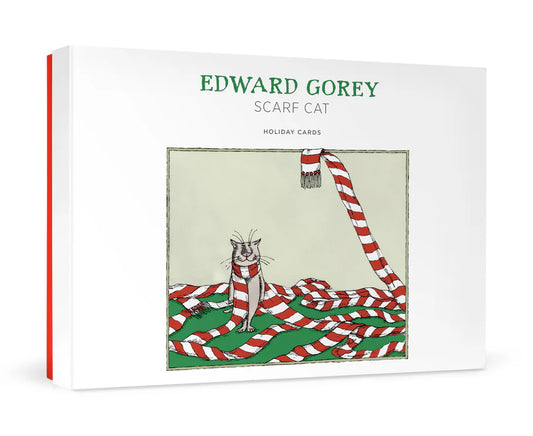 Gorey, Scarf Cat Boxed Holiday Cards