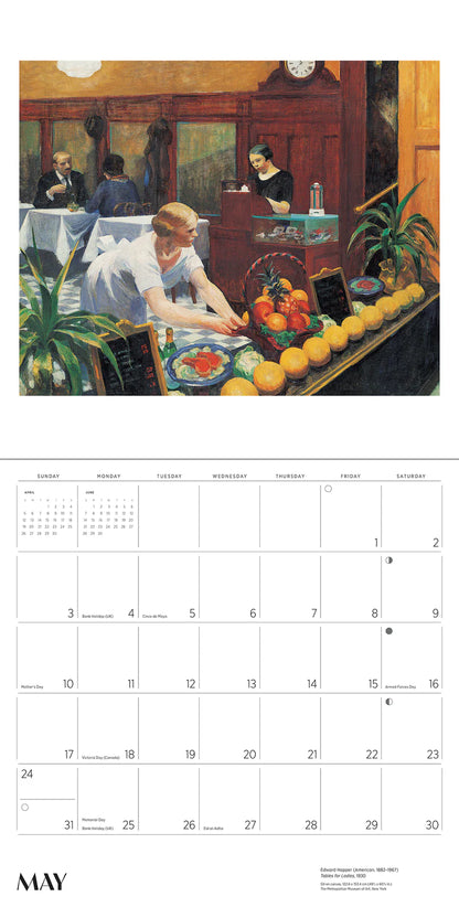 Edward Hopper 2026 Wall Calendar