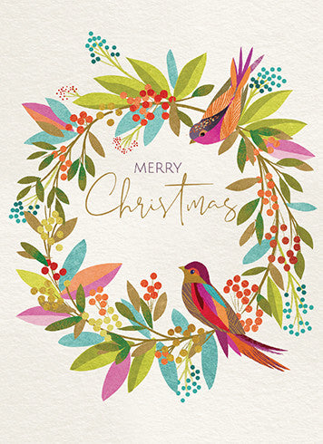 Bird on Wreath Boxed Notecards