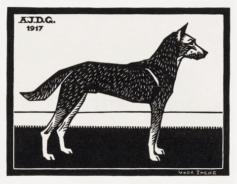 de Graag, Dog, 1917 Print