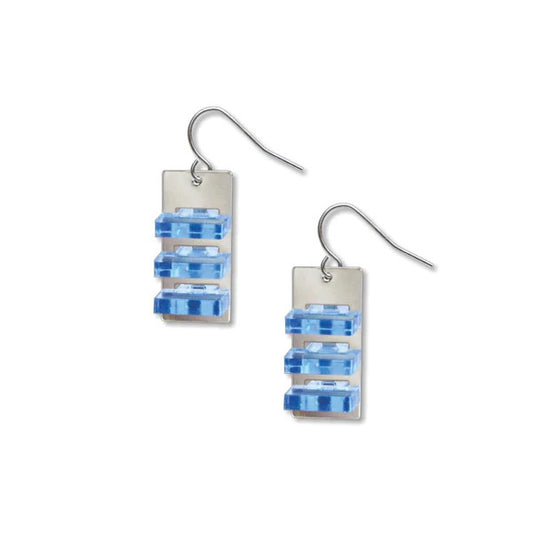 Blue Space Between #9 Earrings