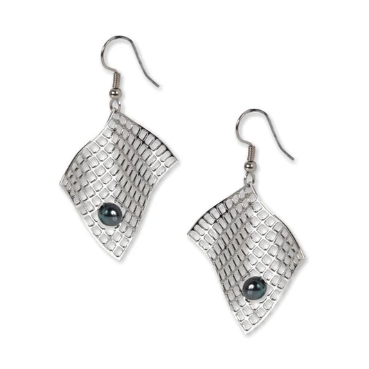 Diamond Armchair Black Earrings