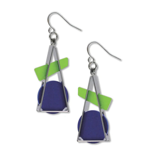 Triangle At Rest Abstract Earrings