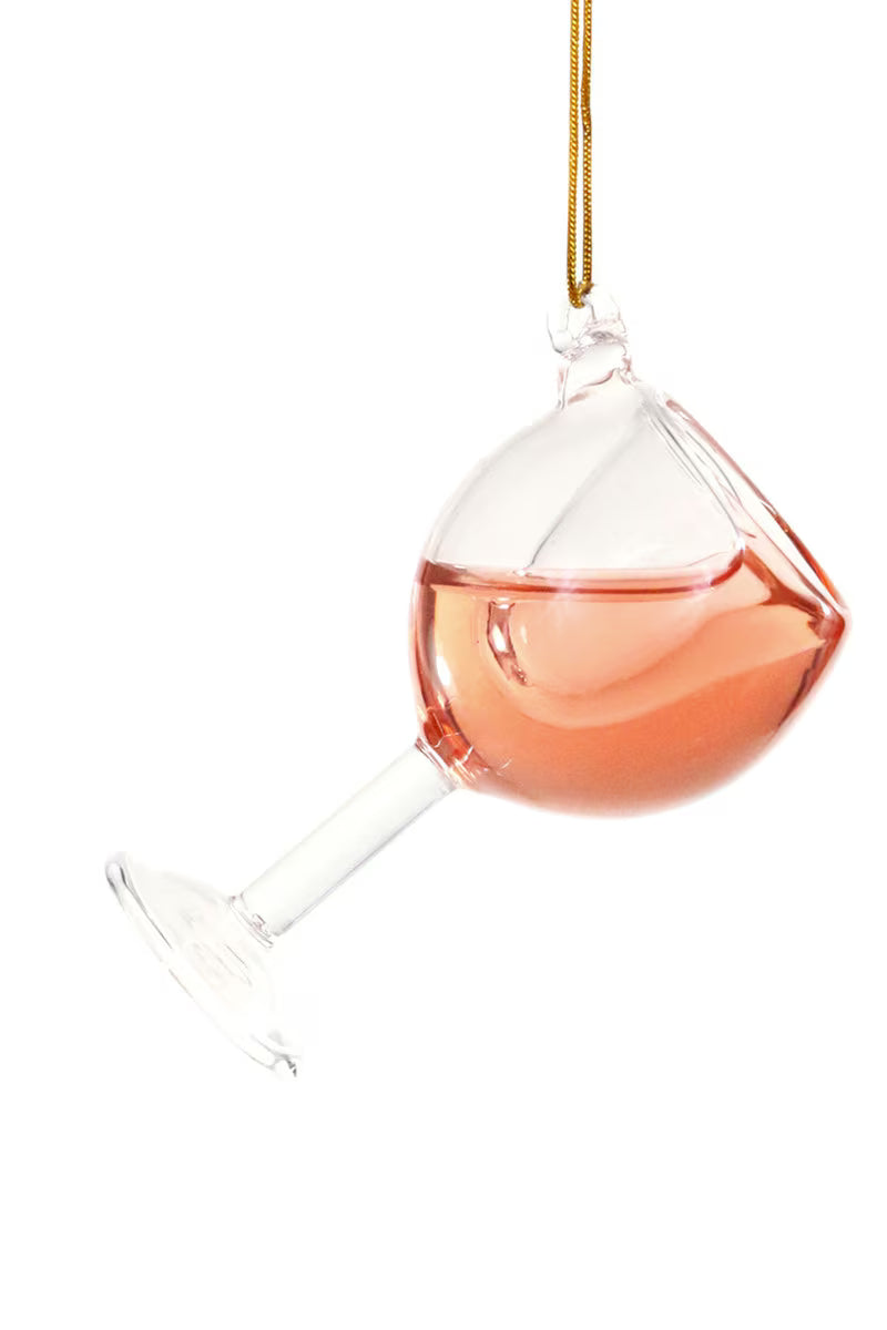 Glass of Pink Moscato Ornament