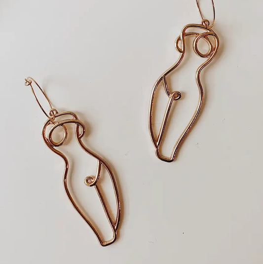 Gold Form Earrings