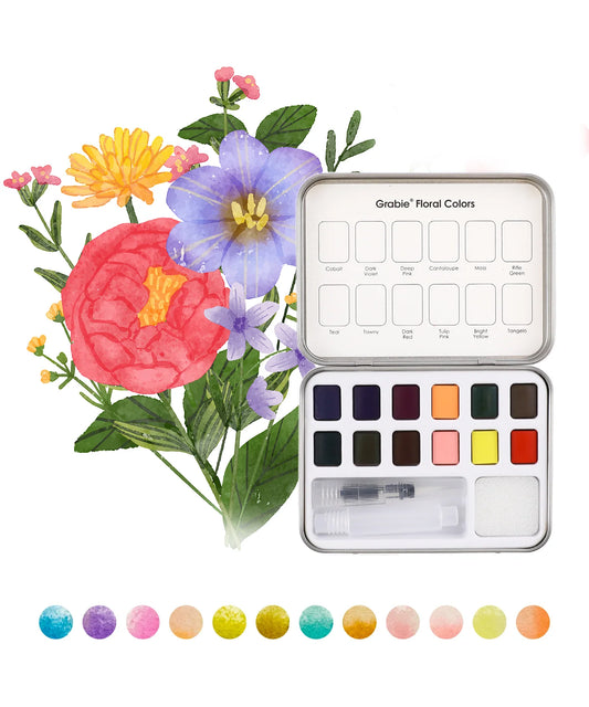 Floral Watercolor Pocket Set