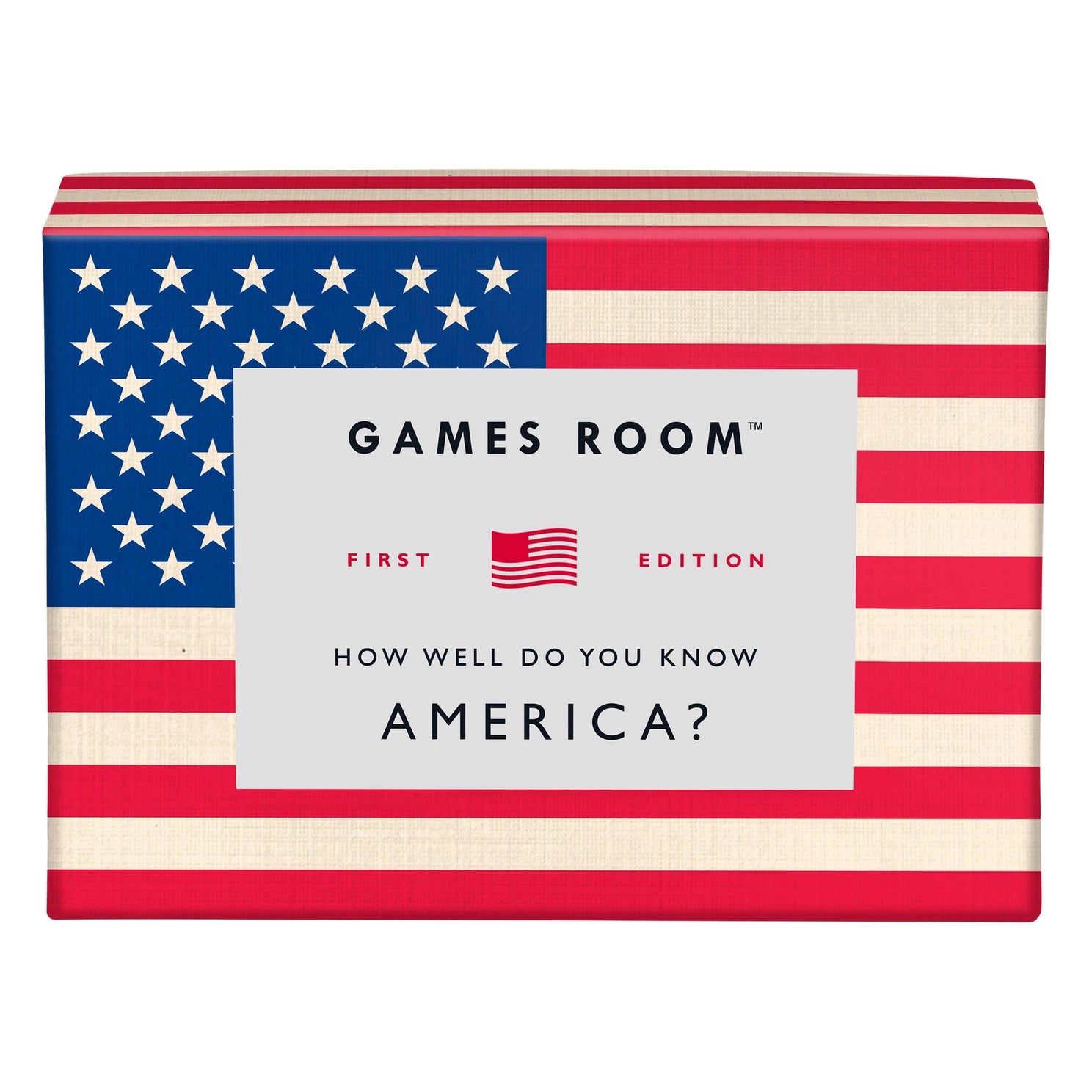 A box featuring the American flag and the words "How Well Do You Know America"