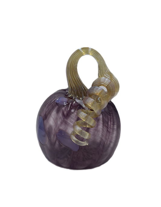 Medium Purple Dot Pumpkin with Champage Stem JD