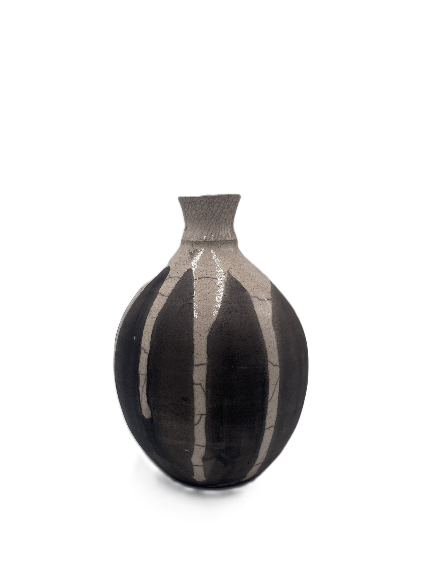 Small Cream Raku Vase SB