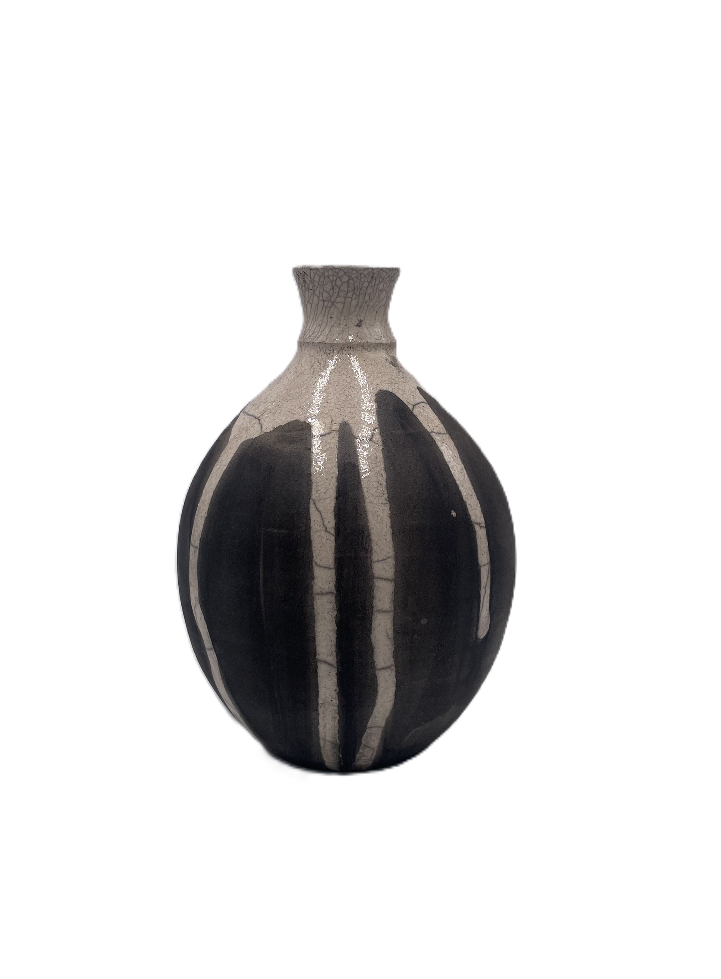 Small Cream Raku Vase SB