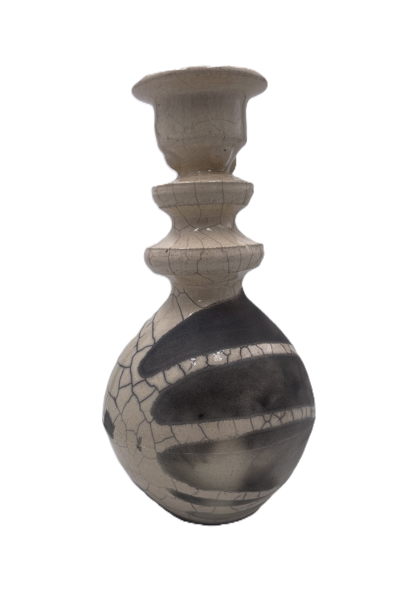 Large Cream Raku Vase SB