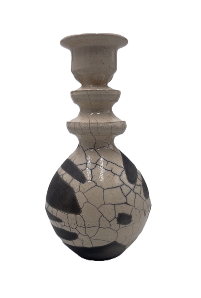 Large Cream Raku Vase SB