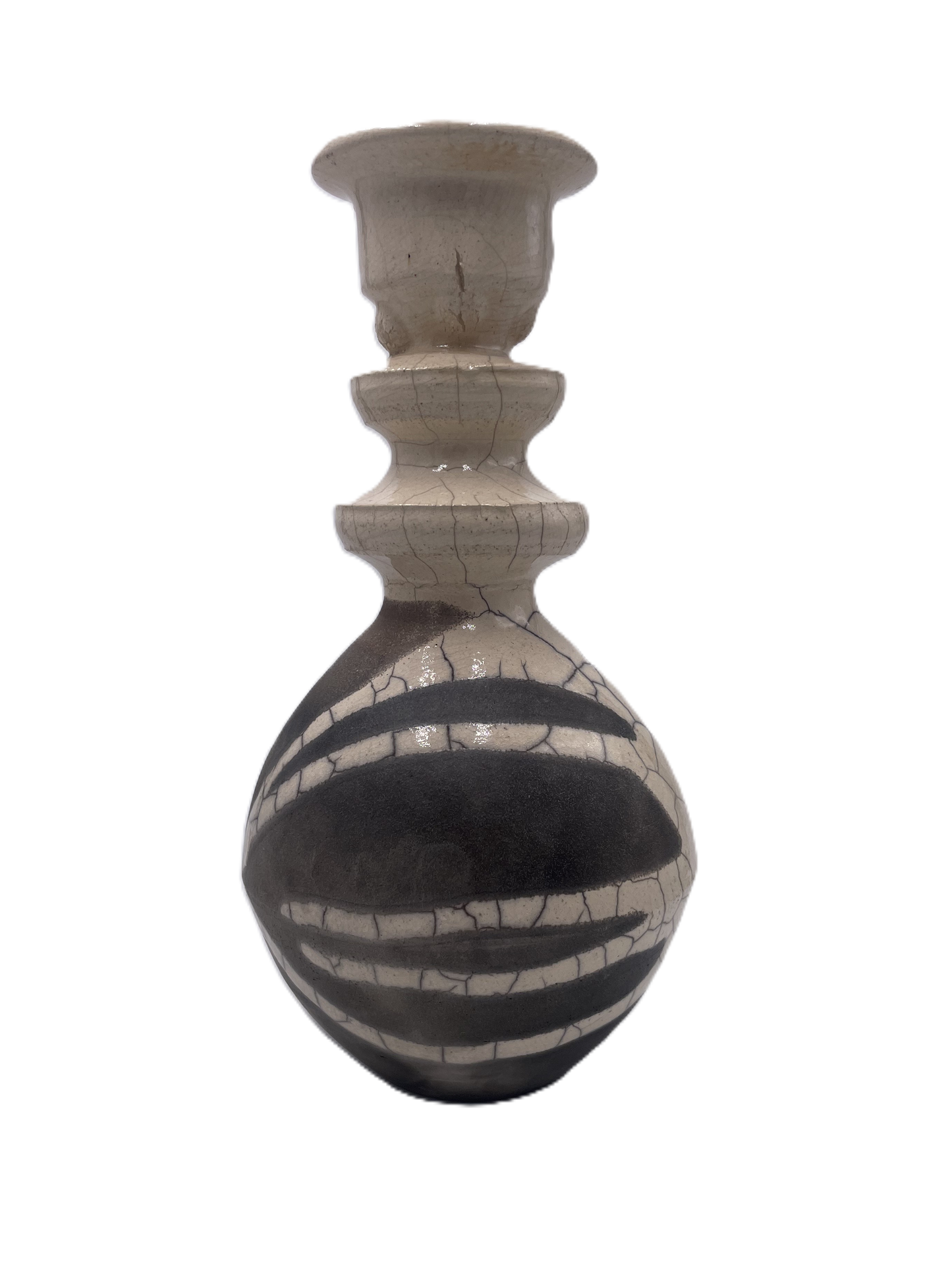 Large Cream Raku Vase SB