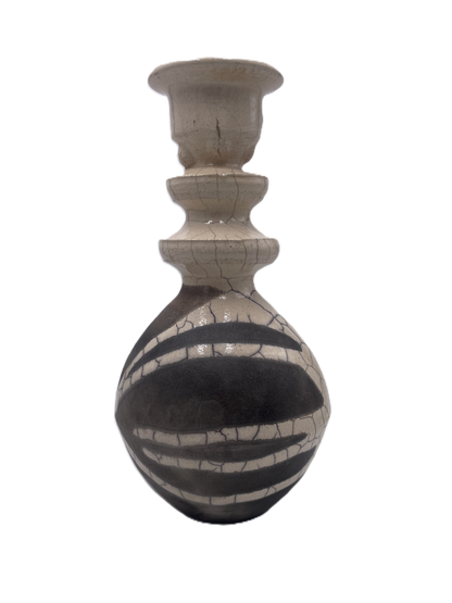 Large Cream Raku Vase SB