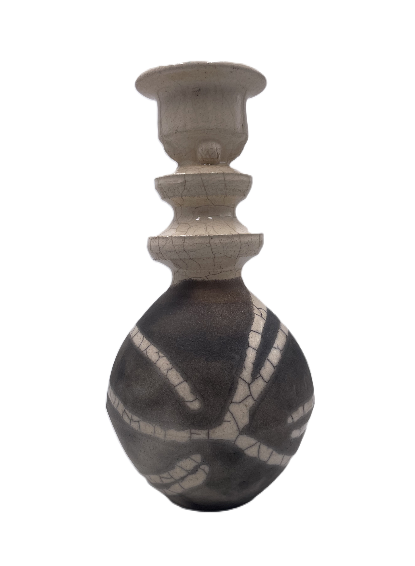 Large Cream Raku Vase SB