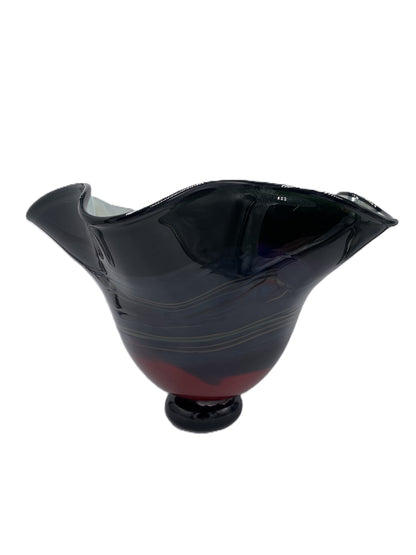 Red/Purple "Chrome" Wave Vase JD