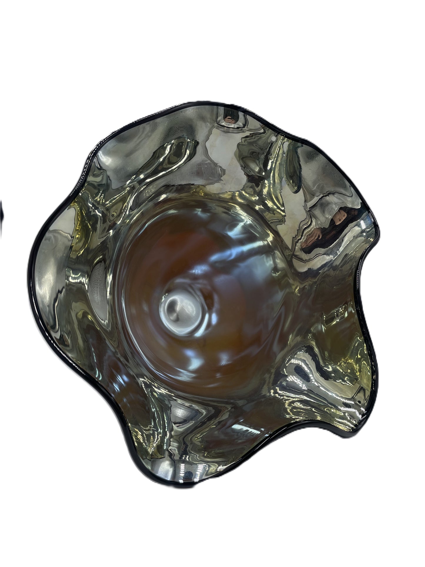 Red/Purple "Chrome" Wave Vase JD