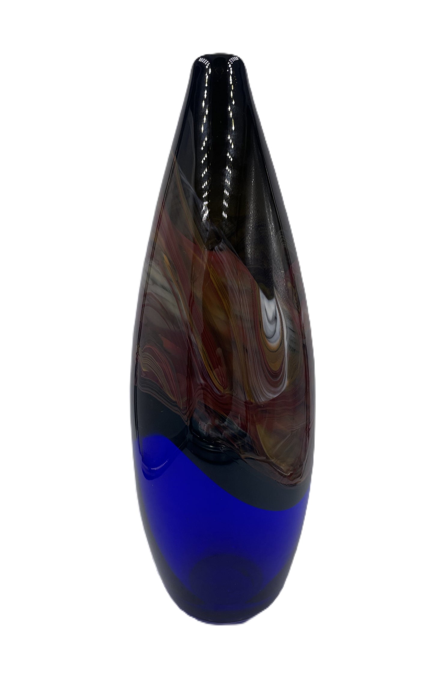 Blue and Black Stripe Vase JD