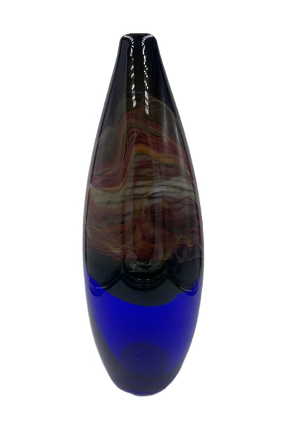 Blue and Black Stripe Vase JD