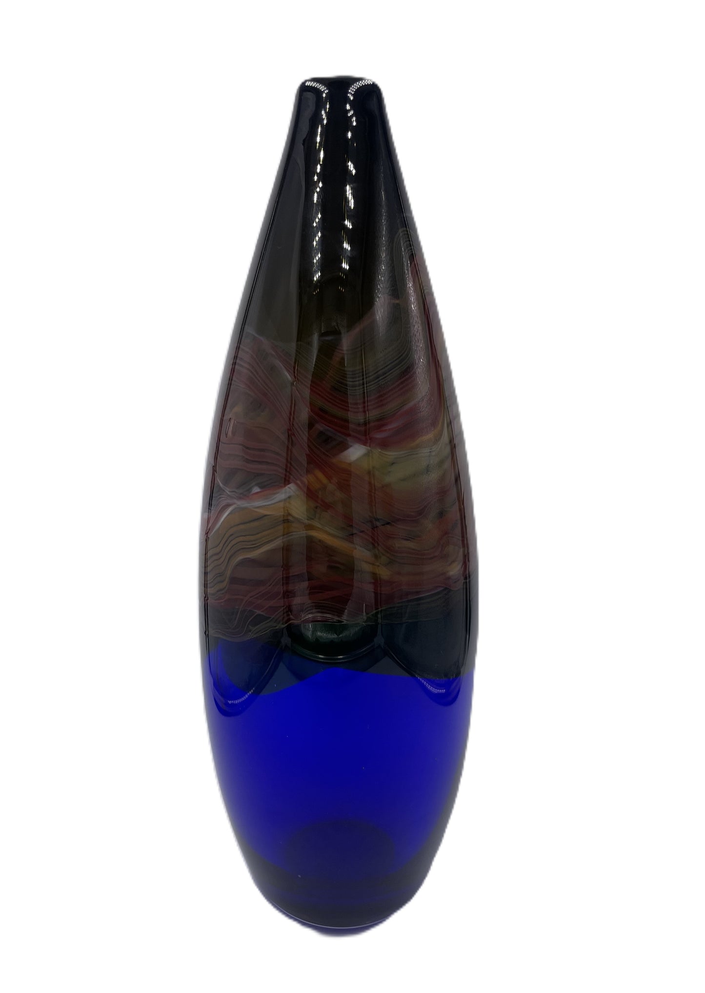 Blue and Black Stripe Vase JD