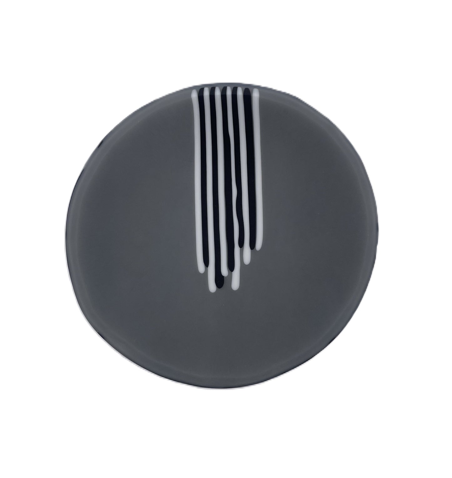 Black & white Stripe Kiln Glass Bowl DB