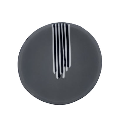 Black & white Stripe Kiln Glass Bowl DB
