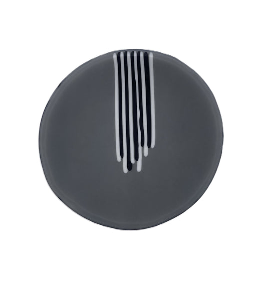 Black & white Stripe Kiln Glass Bowl DB