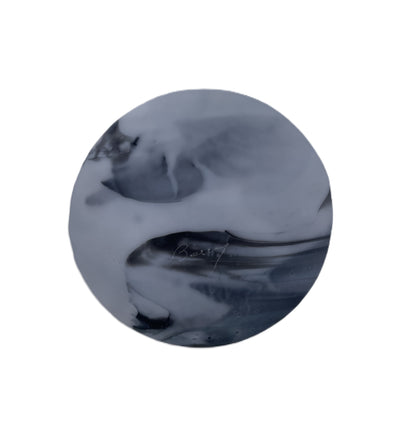 Black & white Stripe Kiln Glass Bowl DB