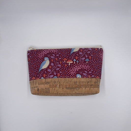 Medium Tilda Hibernation Sleepybird Mulberry Pouch by Angela Nash