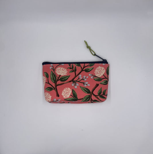 Small Rifle Paper Co. Wildwood Pink Peonies Pouch by Angela Nash