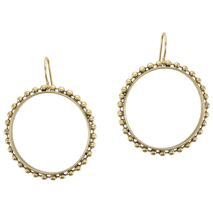 Large Studded Hoop Wire Earrings