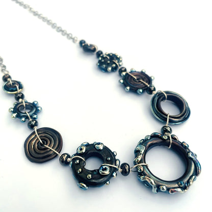 Glass Metallica Necklace by Lisa Inglert