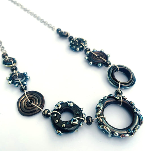 Glass Metallica Necklace by Lisa Inglert