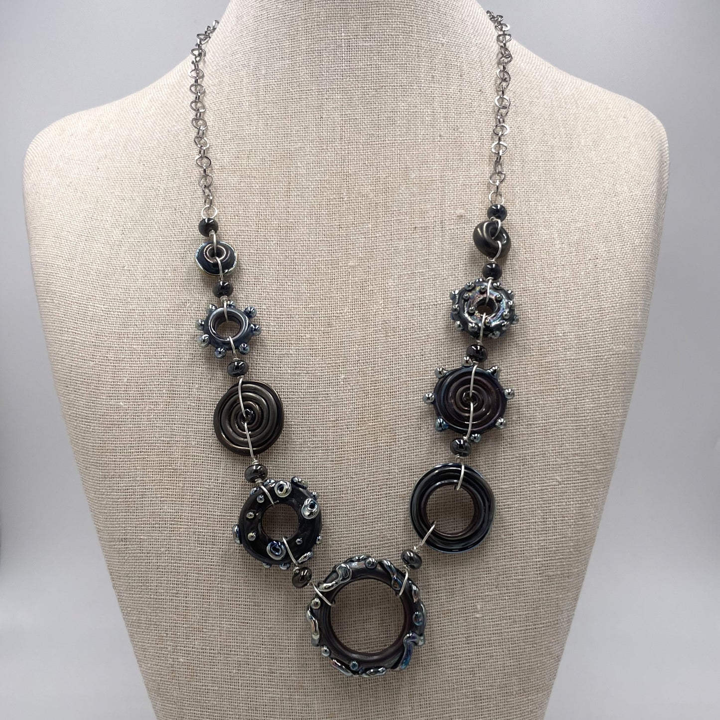 Glass Metallica Necklace by Lisa Inglert