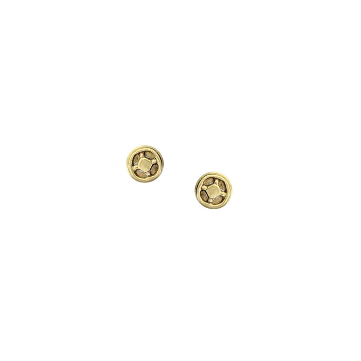 Mini Brass Stud Post Earrings