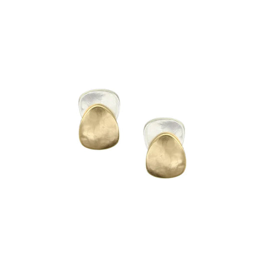 Mini Layered Triangles Post Earrings