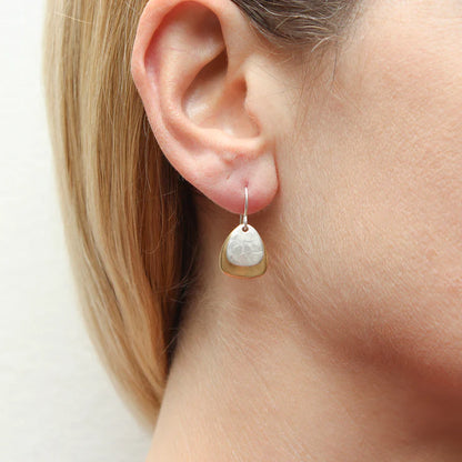 Small Layered Triangles Wire Earrings