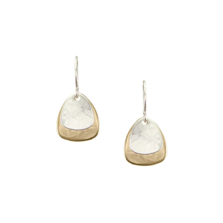 Small Layered Triangles Wire Earrings