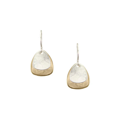 Small Layered Triangles Wire Earrings