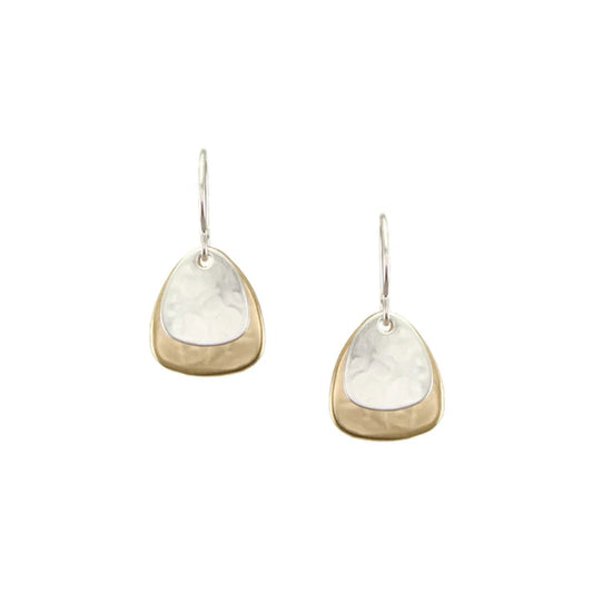 Small Layered Triangles Wire Earrings