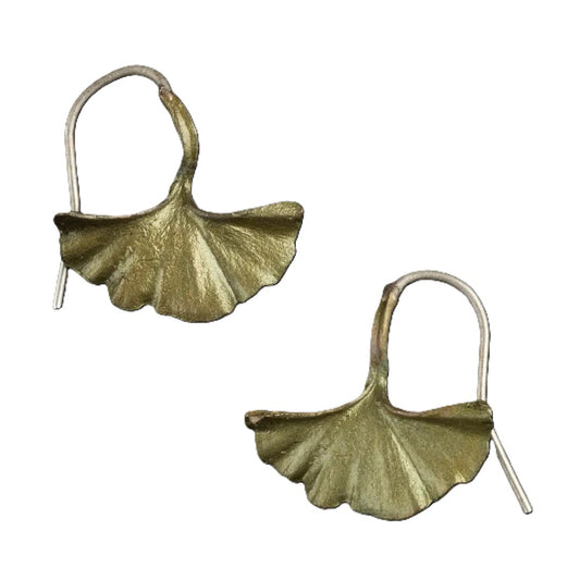 Ginkgo Single Leaf Earrings