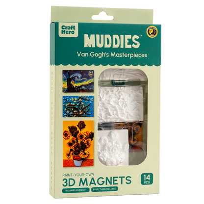 Muddies Paint-Your-Own 3D Van Gogh Magnets