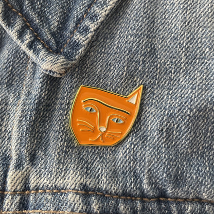 Vincat Van Gogh Enamel Cat Artist Pin